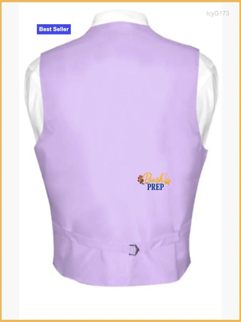 Men's Dress Vest & Bow Tie Set, Adjustable Back, Paisley Pattern, Polyester